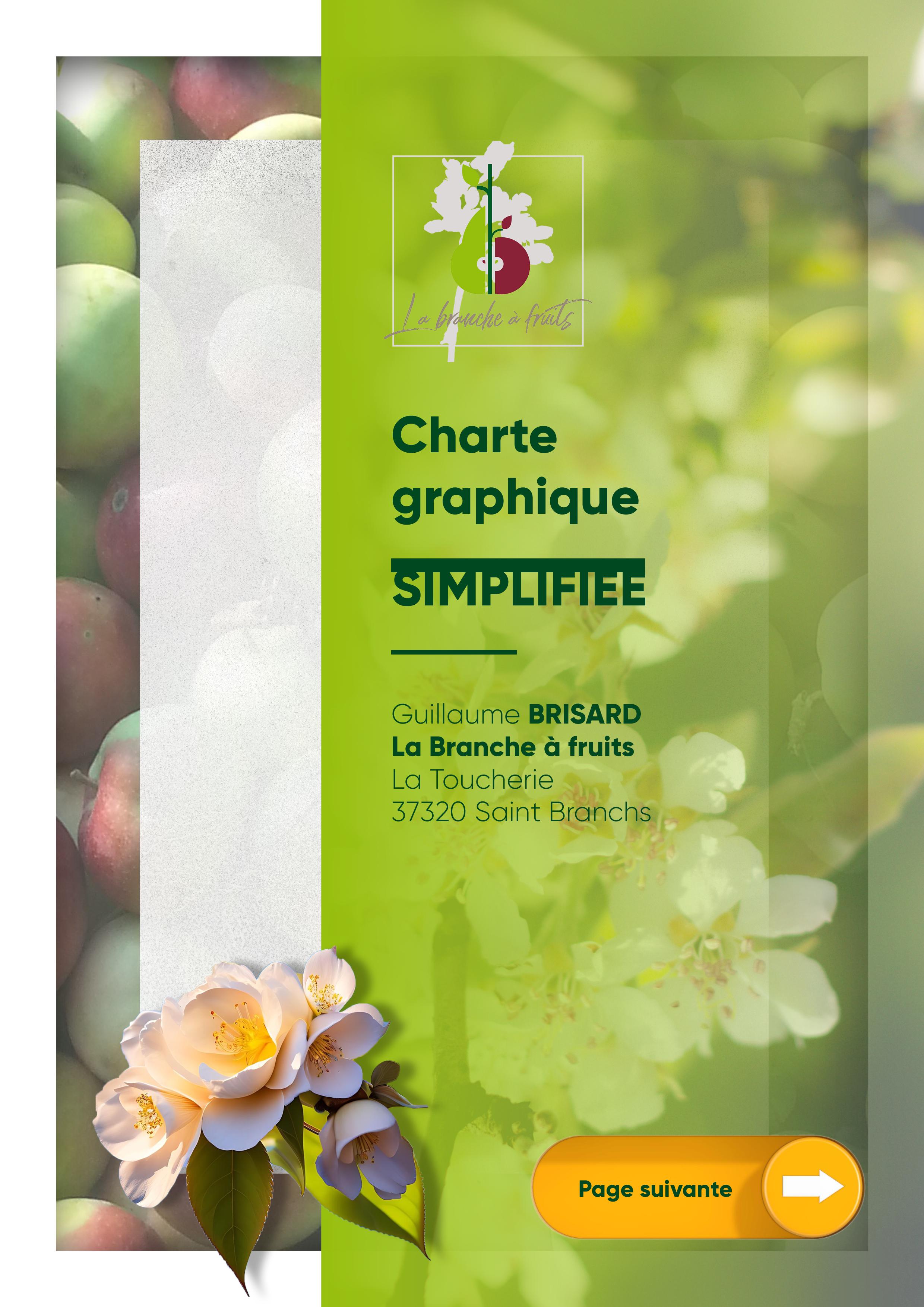 Couverture du PDF charte graphique verger La Branche à Fruits